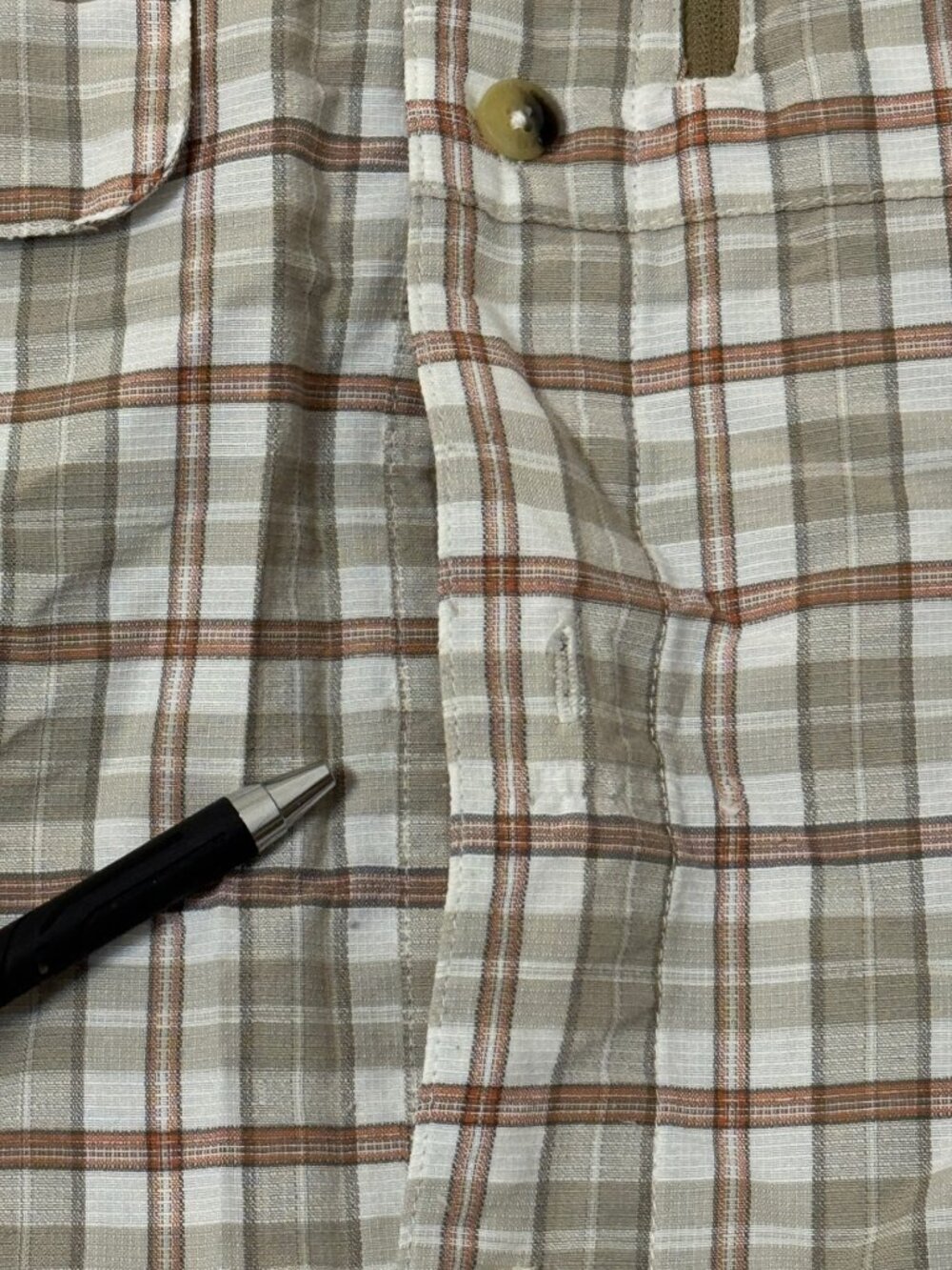 Natural Gear Shirt Mens L Short Sleeve Plaid Fishing Vent Back Breathable Nylon - Picture 8 of 12